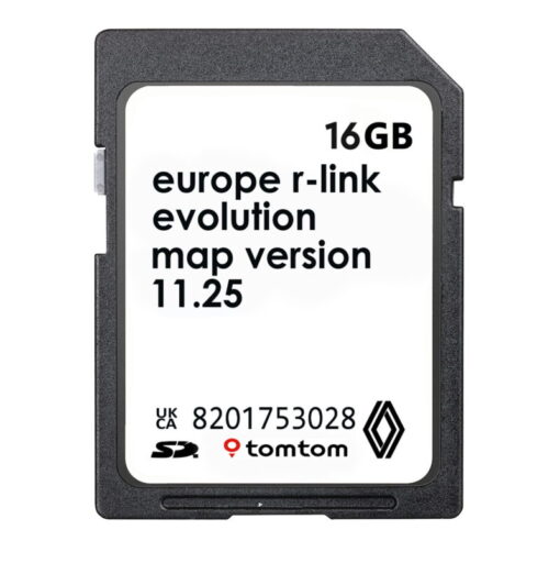 Renault 8201753028 R-Link TomTom 11.25 Sat Nav SD Card Europe 2024